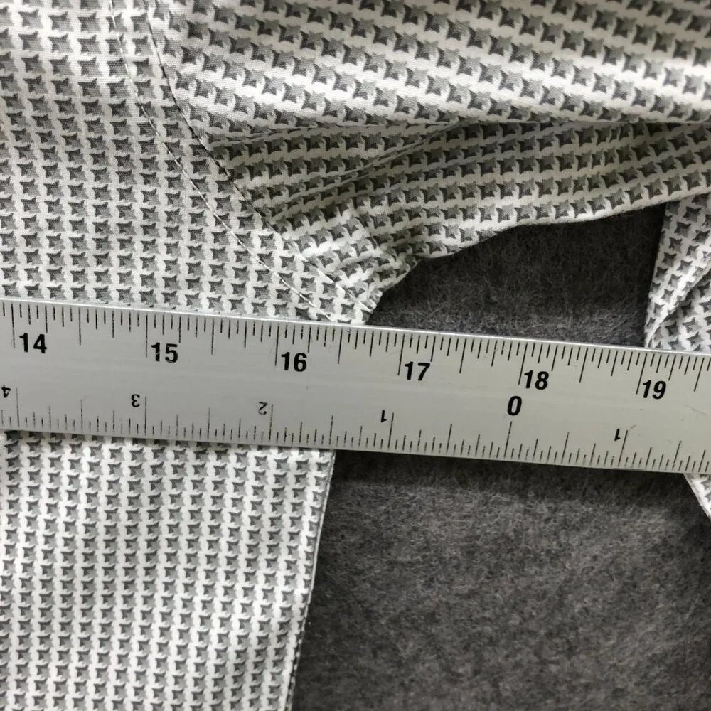 Calvin Klein Boys Size‎ 14 Long Sleeve Dress Shirt Slim Fit Houndstooth Gray